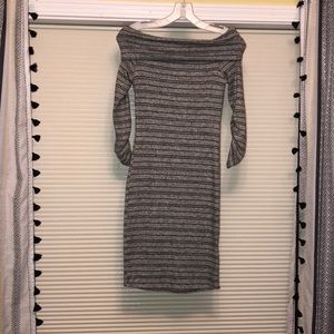 Off the shoulder gray and black dress (never worn)